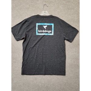 Bird Dogs T Shirt Mens XL Gray Short Sleeve Cotton Athletic Gym Logo Spellout